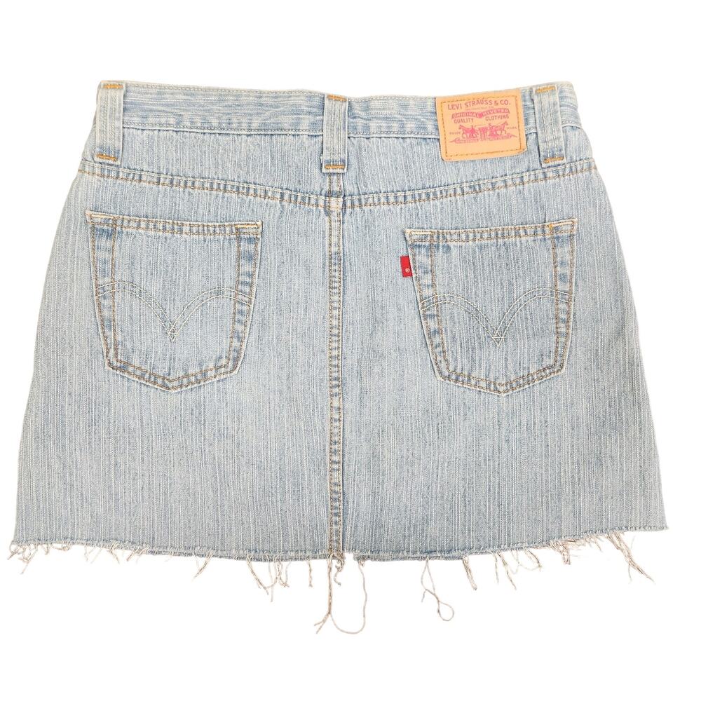 Levi's superlow 518 raw hem mini skirt 9 - Picture 2 of 5